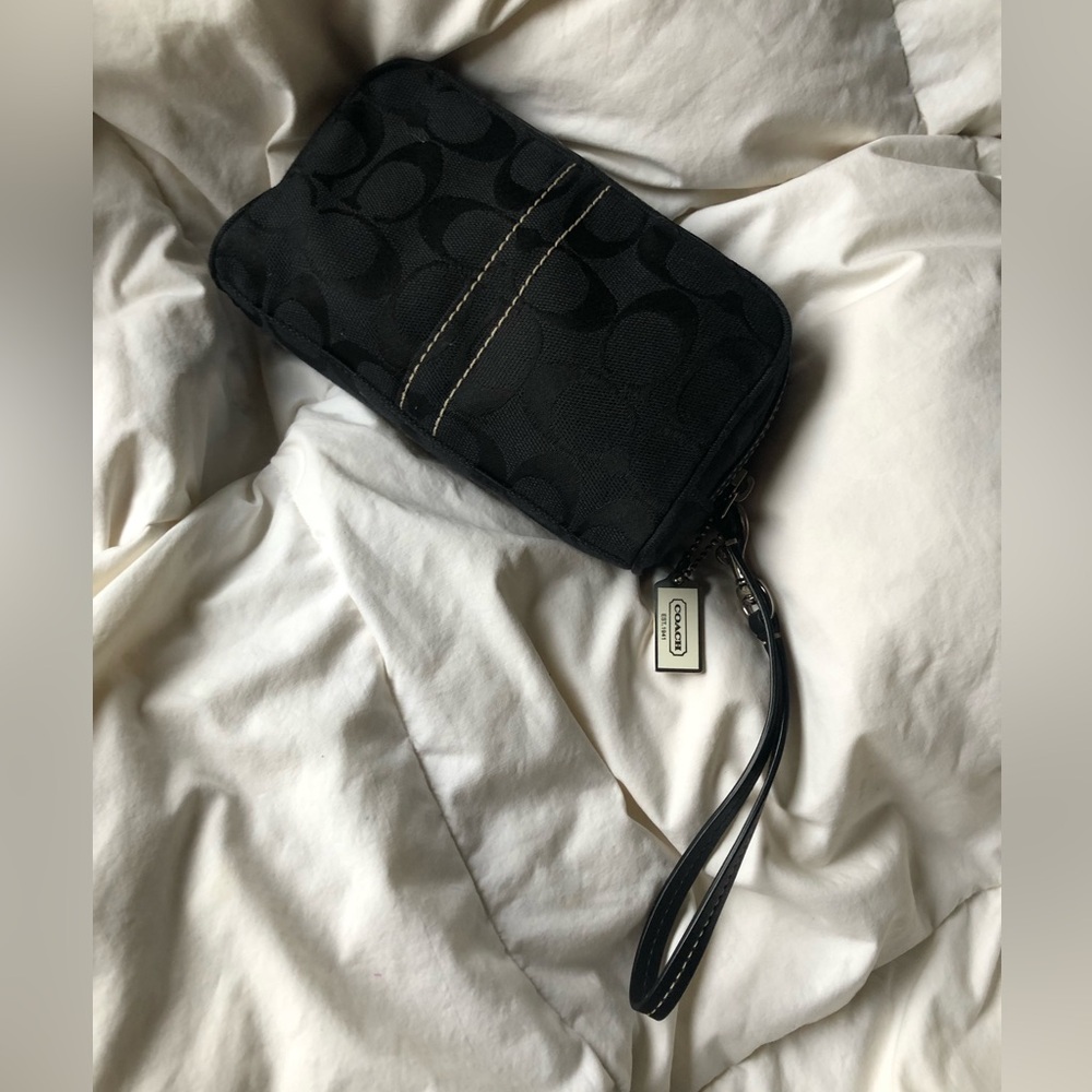 Coach jacquard makeup pouch